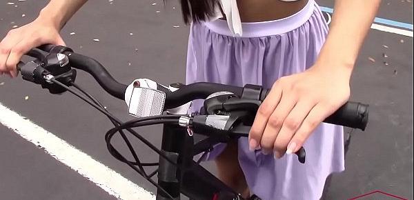  Emily Mena In Big Booby Bicyclist